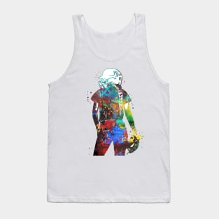 Girl Softball Player Tank Top